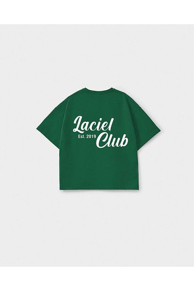 Magu Unisex Παιδικό Βαμβακερό Πράσινο Laciel Club εμπριμέ μπλουζάκι