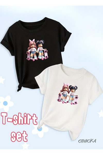 OTNICKA Tricou pentru copii ROBLOX cu design special din 2 piese