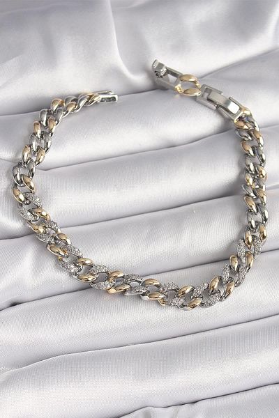Celira Brass Mix Color Zircon Stone Chain Model Vip Series Women's Bracelet