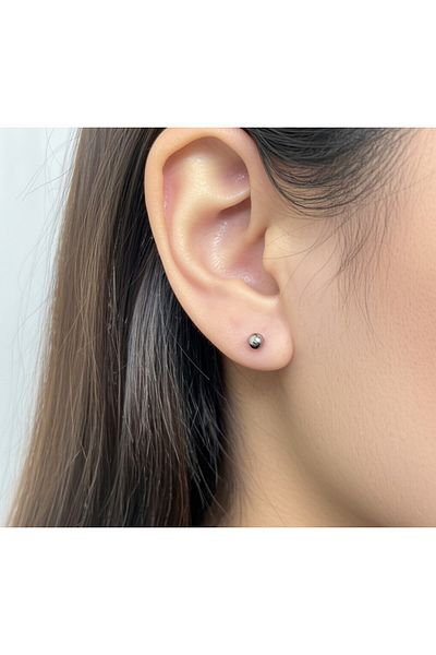 MUUN STORE Silver Color 12Pcs (6 Pairs) Ball Earrings Set