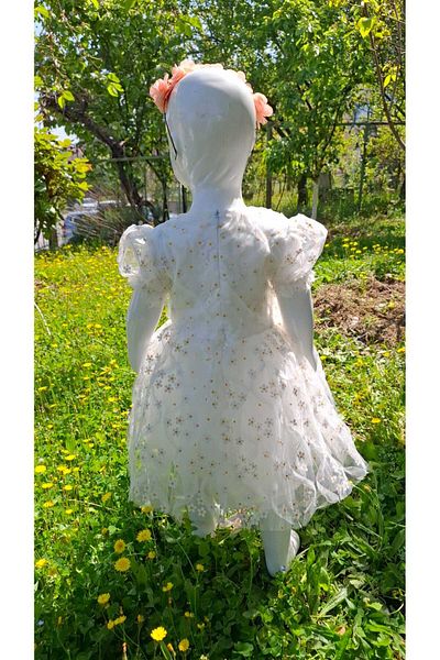 İLALKİDS Girl's Eid Birthday Special Day Daisy Lined Dress