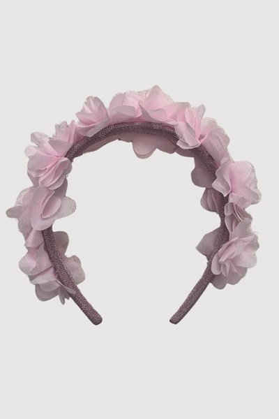 Luludy Kids Pembe Üzeri Çiçekli Kız Çocuk Taç