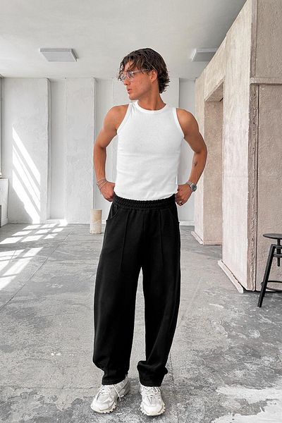 HAFKAGİYİM White Cozy Basic Tank Top Lycra Premium Thin Ribbed Undershirt