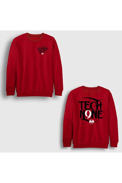 Presmono Unisex Red Strange Music Tech N9Ne Back Printed Sweatshirt 540068 Tt