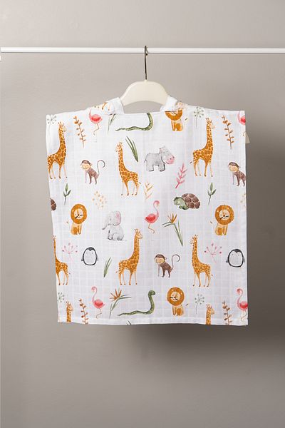 BABYNENA Animal Kingdom Baby Poncho 100% Cotton Baby Sea Poncho 40X45 cm