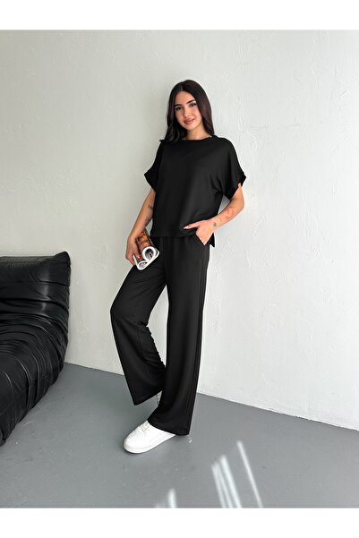 02Lady Fashion SET DE PANTALONI DE ANTRENAMENT SCURT DE ȚESĂT MODAL TEXTURA M...