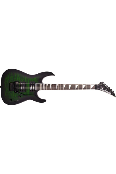 Jackson JS Dinky Arch Top JS32Q DKA Amaranth Klavye Transparent Green Burst E...
