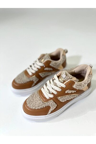 Eataly Shoes 063-100 حذاء رياضي نسائي من القطيفة الجمل