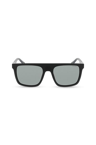 Police Police Beyond Lite 2 Man Rectangular Sunglass Matt Black_Gray Green 55-19-145