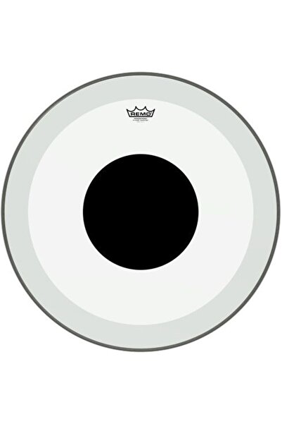 REMO P3-1324-10- Powerstroke® P3 Şeffaf Top Black Dot™ 24" Bas Davul Derisi
