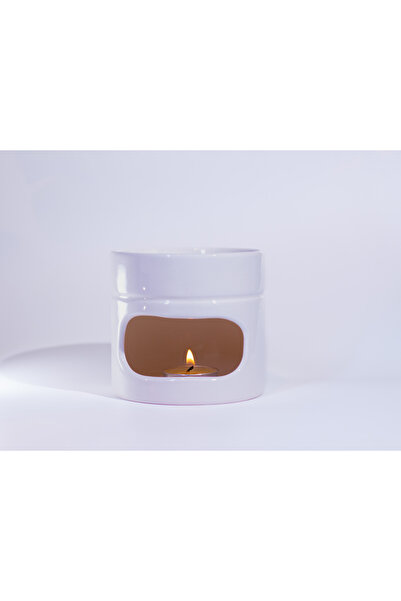 KARASUÖZKANLAR Beyaz Renk | Seramik El Yapımı Buhurdanlık | Mumluk | Dekorati...