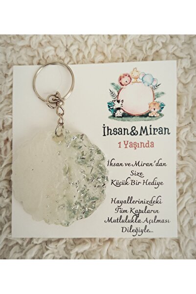 10 PCS FOREST THEMED GIFT CARD KEYCHAINS BIRTHDAY/MEVLÜT/BABYSHOWER