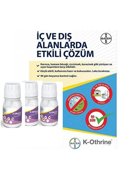 Bayer K-Othrine SC50,50ml X3 Adet(Tahta kurusu,Hamam Böceği ,Karasinek ve Siv...
