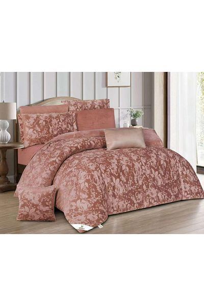 Levore Horse Fur and Velvet Winter Double-Sided Comforter Set with Durable and Soft Fabric and Heavy Filling, 8 Pieces, King Size