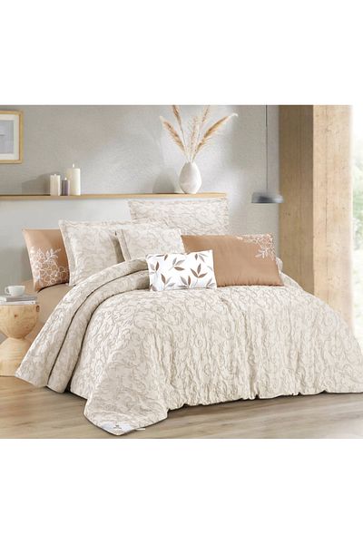 Levore Livori comforter set, made of durable and soft fabric, with a modern and distinctive pattern that satisfies all tastes, 8 pieces, king size