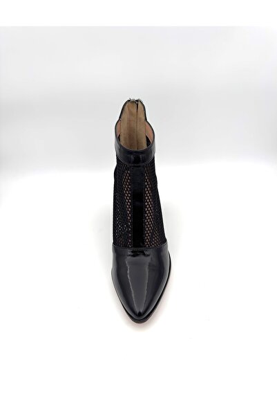 Mariolucci Kadın Yazlık Bot (Fileli) Hakiki Sİyah Rugan