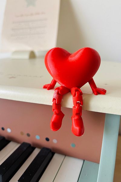 CESTOPİENO Footed Heart Red Cake Decoration - Decorative Object - Romantic Gift