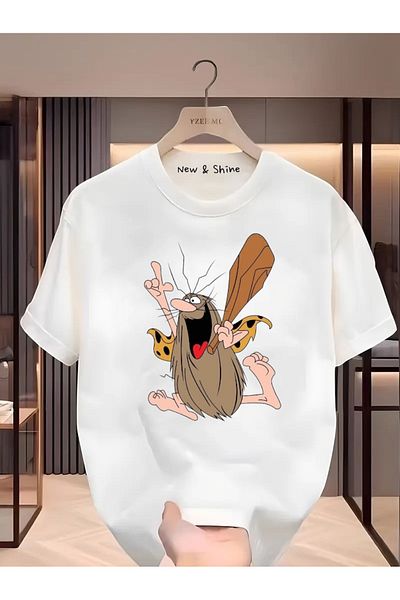 New Shine Tricou oversize cu imprimeu Captain Caveman