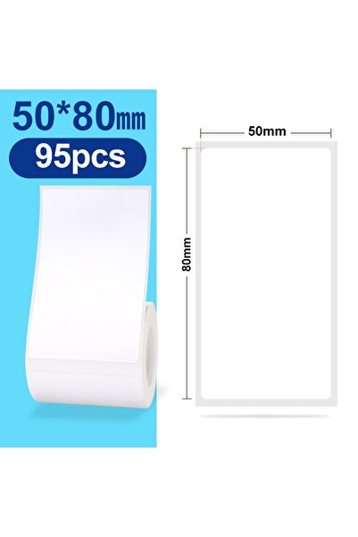 Choice1 White 50x80mm Original Niimbot B21/B3S/B1/B203 Colorful White Transparent Label Sticker Self-adhesi