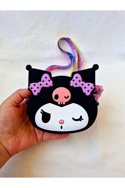 Beyaz Dükkan Kuromi Silicone Bag with Adjustable Strap