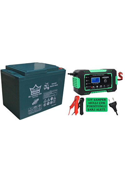 ORTEC 12V 100AH JEL AKÜ VE ŞARJ ALETİ 6 AMPER