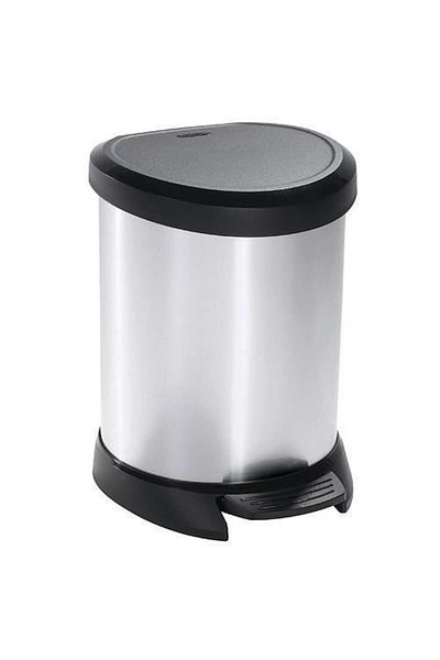 CURVER Coș de gunoi, 15 L, argintiu/negru, CURVER