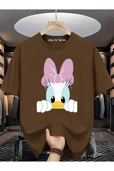 New Shine Daisy Duck Printed Large Size Oversize T-Shirt