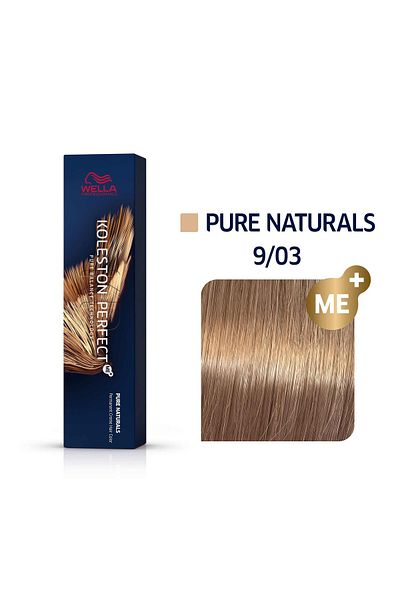 Wella Professionals Vopsea permanenta Wella Professionals Koleston Perfect Me+ 9/03 - blond luminos auriu natural , 60ml