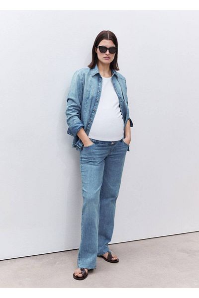 MANGO Woman Wideleg Pregnant Jeans