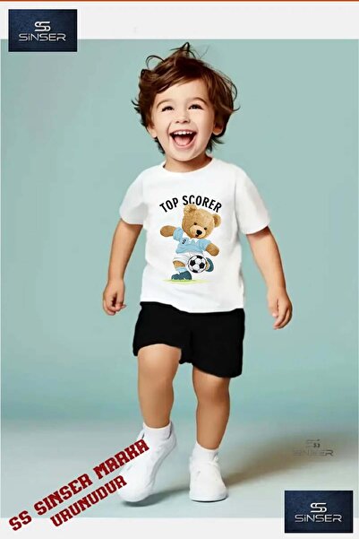 SS SİNSER Παιδικό μπλουζάκι με ειδική στάμπα "AYICIK TOP SOCCER WRITTEN" με λ...