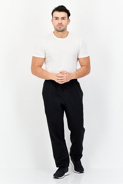 Reebok Men Sportswear Fit Embroidered Logo Outdoor Sweatpants, Black