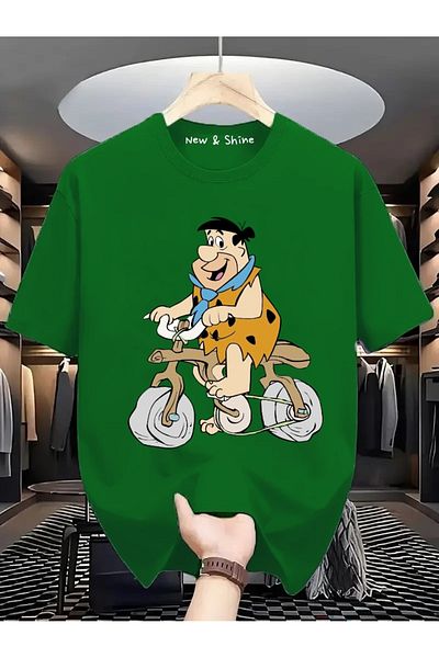 New Shine Μπλουζάκι με στάμπα Fred Flintstone μεγάλου μεγέθους