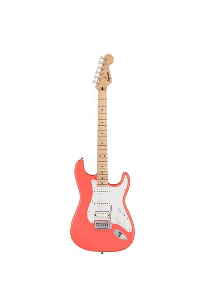 SQUIER Sonic Stratocaster HSS Akçaağaç Klavye WPG Tahitian Coral Elektro Gitar