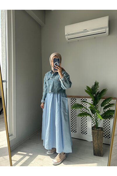 AYSEAKSOY Cepli poplin etek