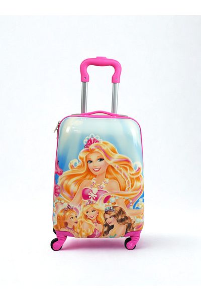 Mnuk Barbie Kids 16'' Hard Shell Spinner Luggage – Lightweight Cartoon Cabin Bag