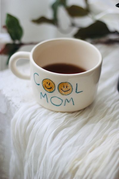 woness studio Handmade Cool Mom Ceramic Mug/Mothers Special