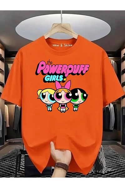 New Shine Μπλουζάκι με στάμπα Powerpuff Girls μεγάλου μεγέθους