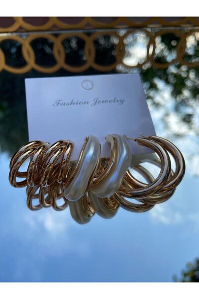 novacraft مجموعة من 6 أقراط فولاذية متعددة الألوان