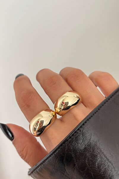 Lavian Accessories Gold Renk Bombeli Ola Yüzük Ayarlanabilir