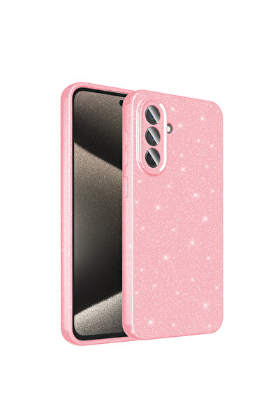 ZM STORE Galaxy A56 Compatible Case Camera Protected Glittering Luxurious Cotton Cover