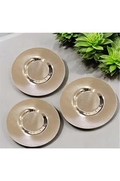 Tiamo Luna 6’lı Çay Tabak 18/10 Çelik Tüm Çay Bardaklarına Uyumlu