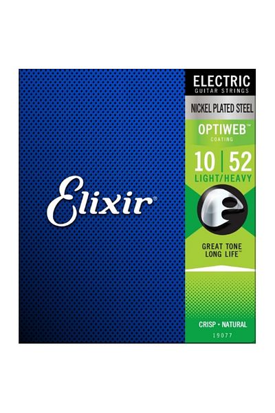Elixir 19052 سلسلة جيتار كهربائي ثقيلة خفيفة من Optiweb (10-46)