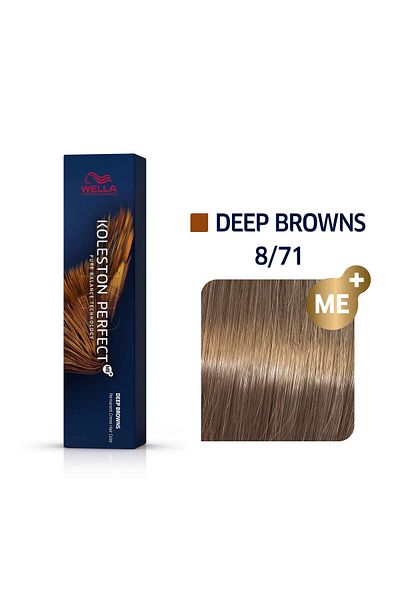 Wella Professionals Vopsea permanenta Wella Professionals Koleston Perfect Me+ 8/71 - blond deschis maro cenusiu , 60ml