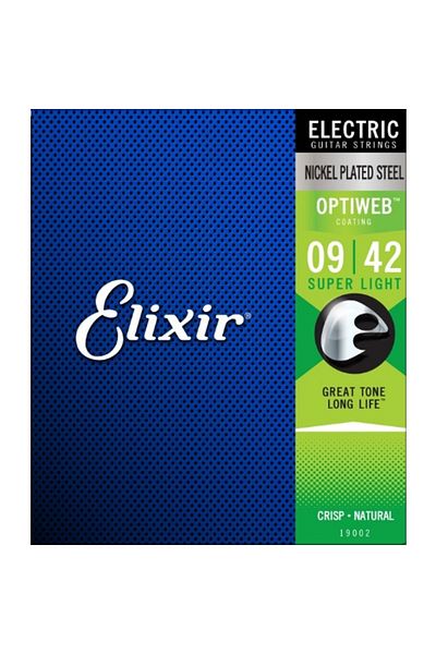 Elixir 19002 سلسلة جيتار كهربائي خفيفة للغاية من Optiweb (9-42)