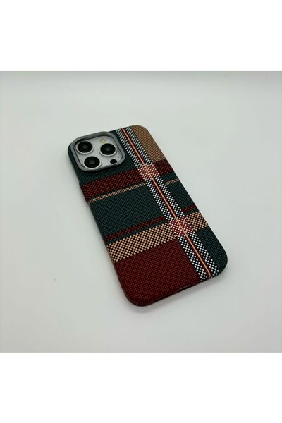 Çizgi Desenli İnce Yapılı Karbon Model Kullanışlı Magsafe iphone 14 Telefon Kılıfı