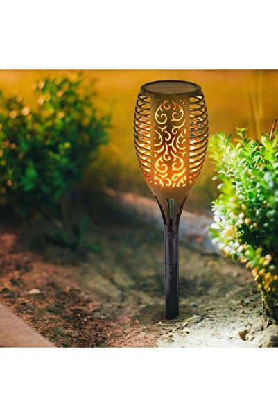 Nirnisa Alev Efektli Solar Meşale Lamba Sarı Led Işık Güneş Enerjili Bahçe Ay...