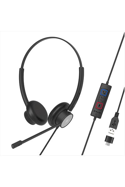TELLUR Wired call center headset Voice 320, binaural, USB, black