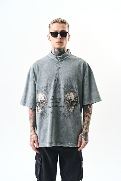 DENİKK TREND PREMIUM IZVEZBA SA ŠTAMPOM Oversize kroj UNISEX KRATKI RUKAV T-s...