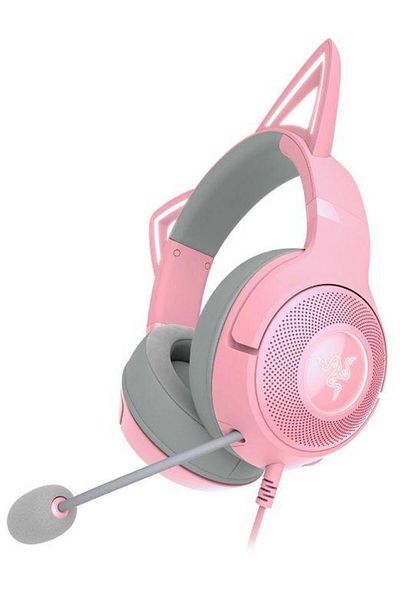 RAZER Casti Casti Razer Kraken Kitty V2 - Quartz Ed, USB, Microfon, Gaming