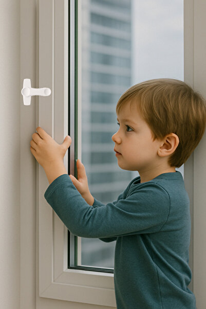 WAPPA 1 Adet Pvc Pimapen Pencere Cam Balkon Kapısı Güvenli Emniyet Kilidi